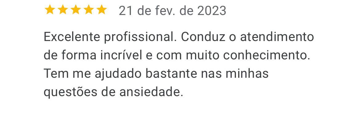 Depoimento de paciente 13