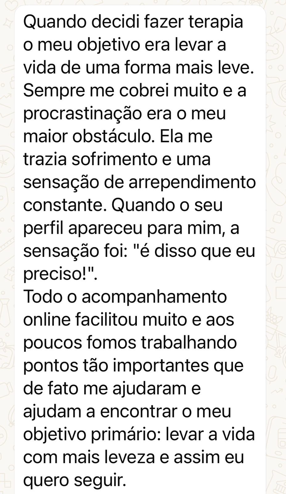 Depoimento de paciente 4